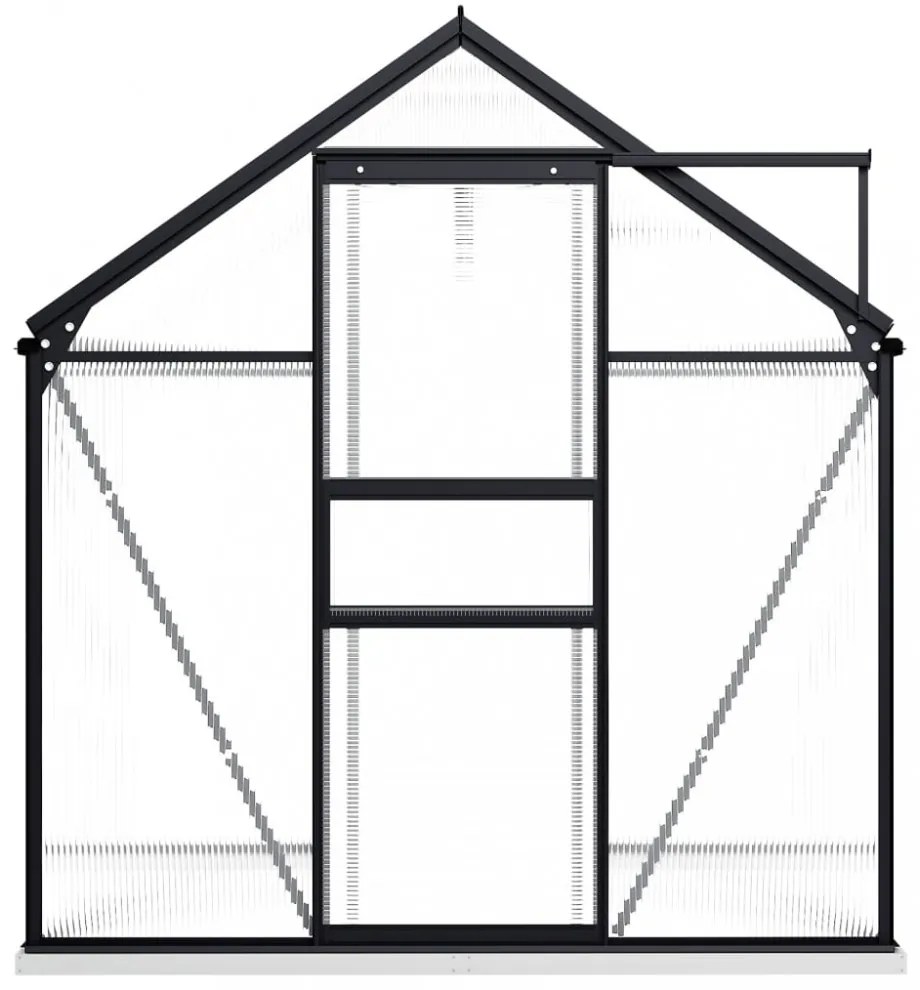 vidaXL antracitszürke melegház alumíniumalapzattal 3,61 m²