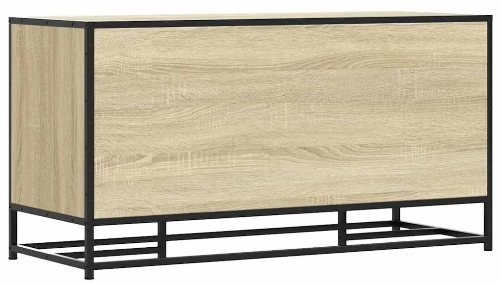 cipőpad Sonoma tölgy 100x40x53,5 cm Gépi fa és fém