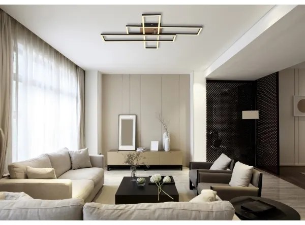 Globo 67208-40 - LED Mennyezeti lámpa DAKARI LED/40W/230V 3000K 60x80 cm fekete