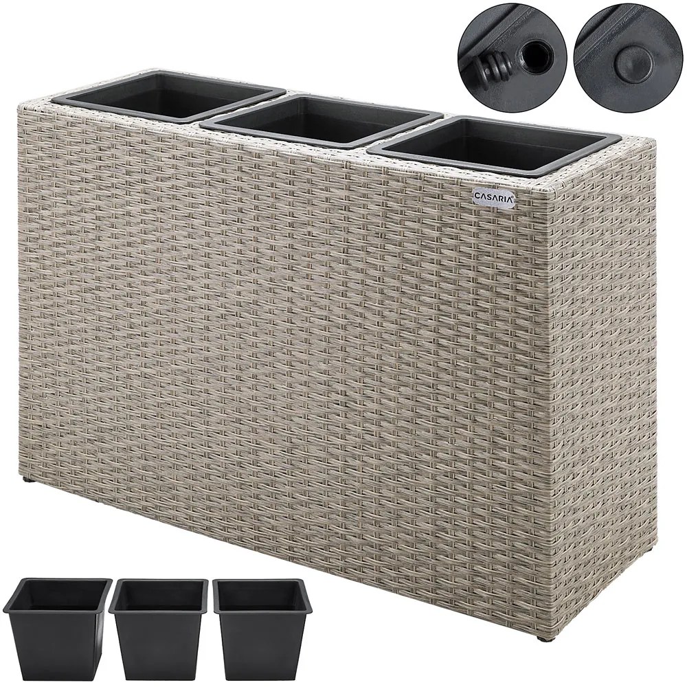 Casaria® Virágtartó 83x30,5x60 cm - krém