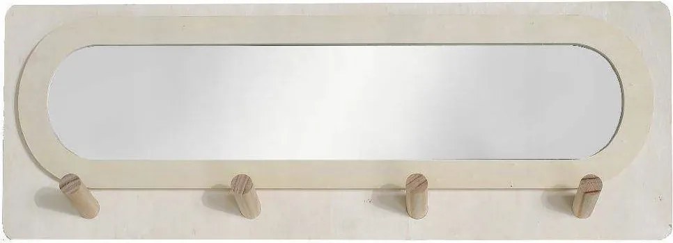 Ruhaakasztó fali fa 75x47 +tükör