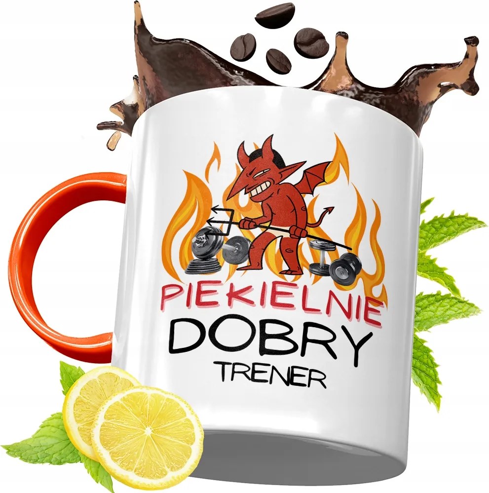 Narancssárga Bögre Edzőnek Ajándék fényképes nyomattal