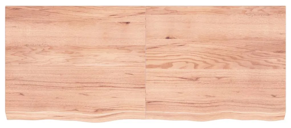 világosbarna kezelt tömör tölgyfa fali polc 120 x 50 x (2-6) cm