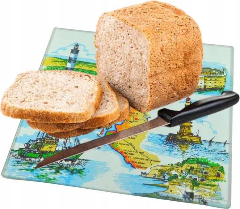 Vágódeszka üveg 20x20 cm 6-os minta