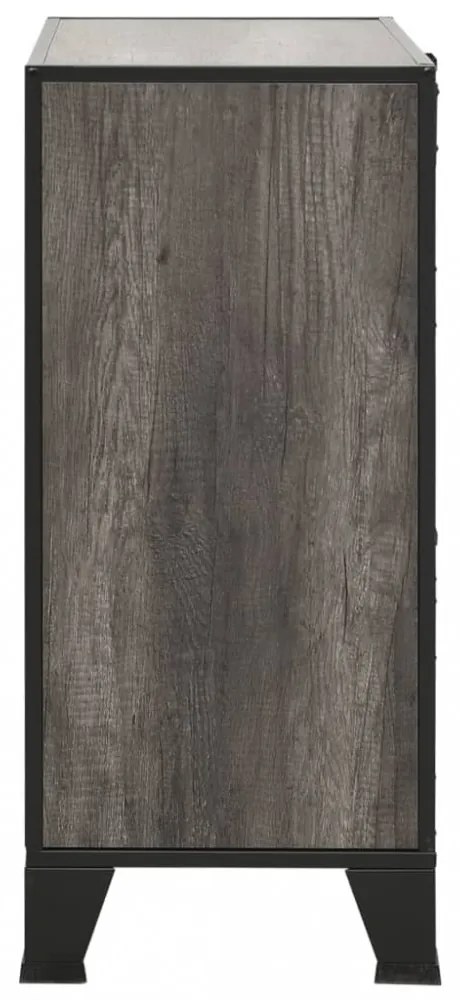 vidaXL szürke fém és MDF tárolószekrény 72 x 36 x 82 cm