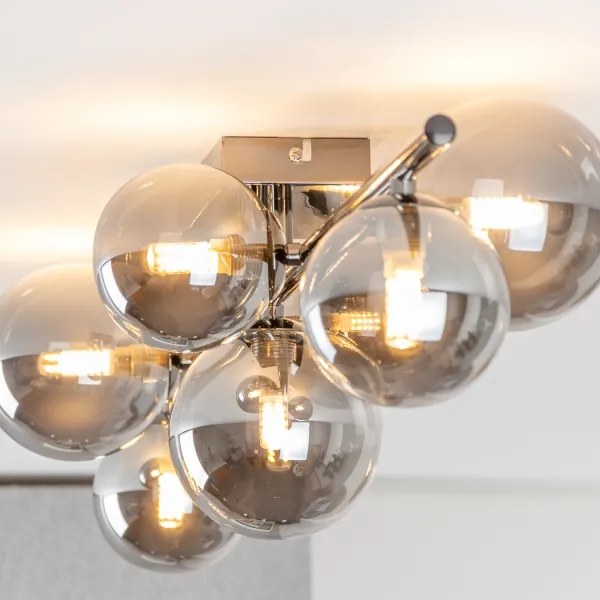 Brilagi - LED felületre szerelhető csillár MILLA 7xG9/3W/230V fekete króm/füstszínű