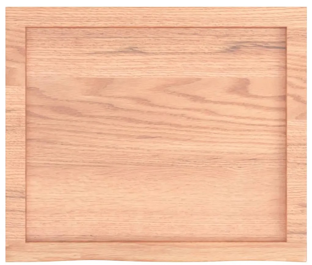 világosbarna kezelt tömör fa fürdőszobai pult 60x50x(2-4) cm