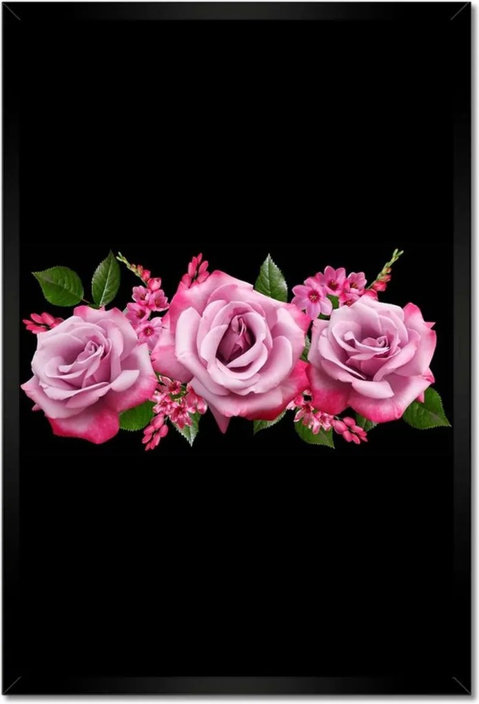 Poszter keretben 40x60 Rózsaszín rózsák anyukáknak