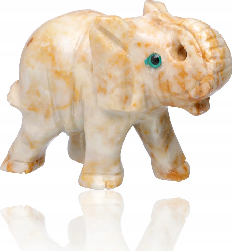 Elefánt figura Boldogság szimbólum Erő Kő Faragott Elefánt 5 cm