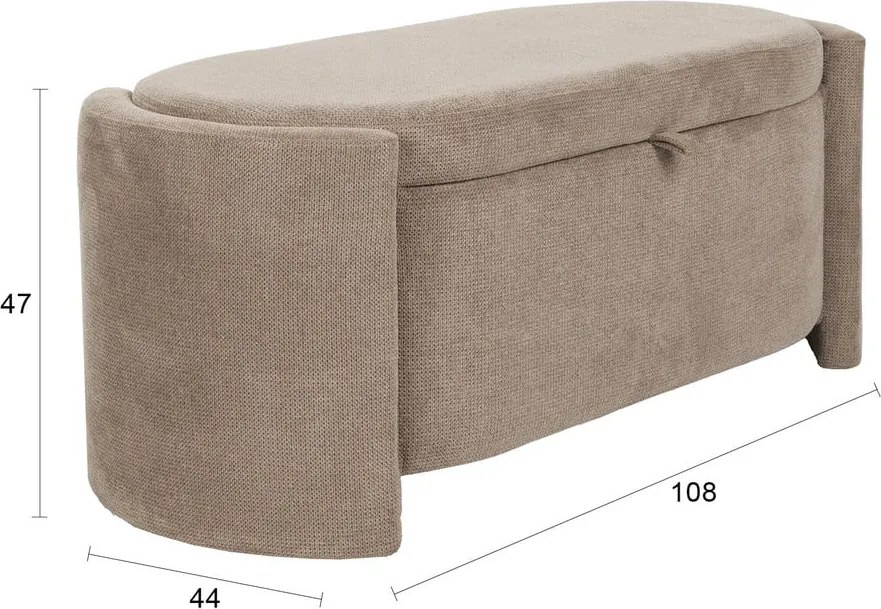 Világosbarna pad Miro – White Label