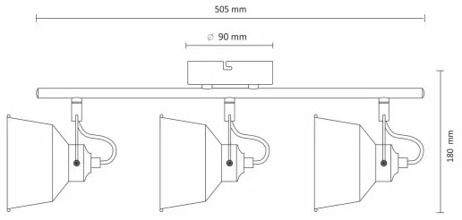 LED Mennyezeti lámpa 3xE14/8W/230V
