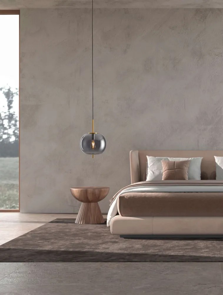 NOVA LUCE 9624079 LATO Egyágú Függesztett Lámpa Üveg E27 IP20
