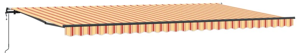 Automatikus Behúzható Napernyő Sárga és Narancs 600x300 cm