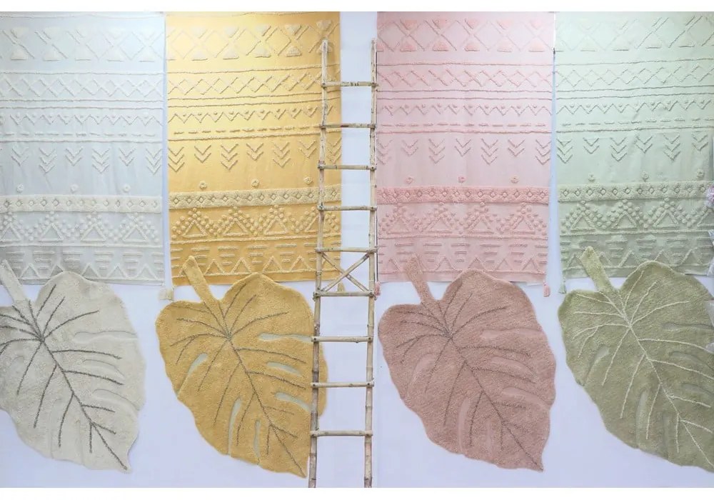 Fehér mosható kézi szövésű pamut szőnyeg 140x200 cm Tribu Natural – Lorena Canals