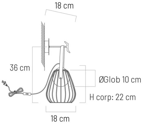 Klausen 101021 - Fali lámpa MEMORY 1xG9/4W/230V fehér/barna