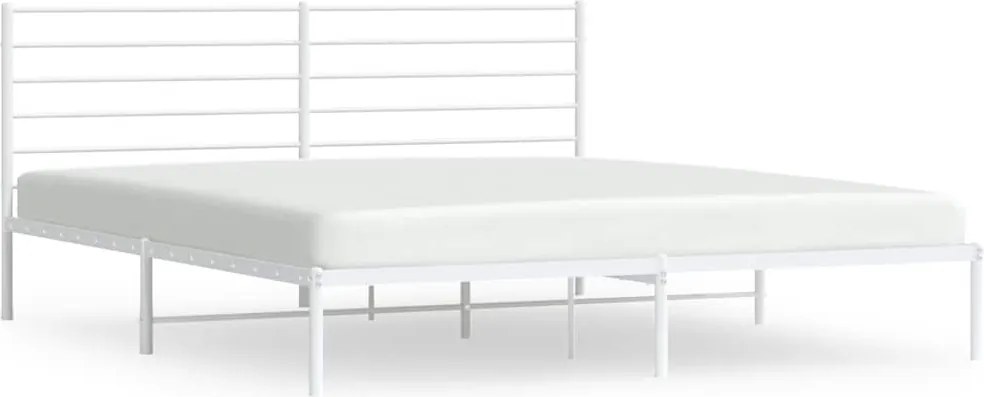 vidaXL fehér fém ágykeret fejtámlával 183 x 213 cm