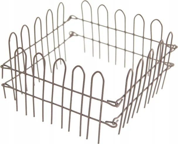 Mini Kert Kerítés, barna, 4 részes 6cm