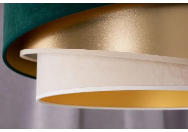 Duolla - Felületre szerelhető csillár KOBO 1xE27/15W/230V átm. 45 cm zöld/arany/krémes