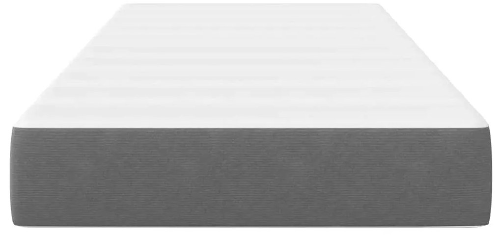 Ágy Matrac matracmal Világosszürke 100 x 200 cm szövet