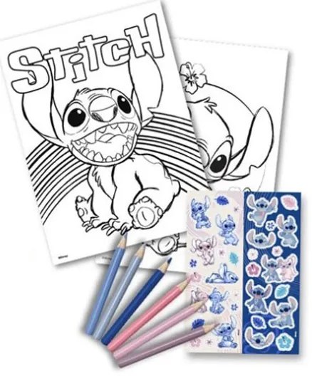 Disney Lilo és Stitch, A csillagkutya Love színező szett matricával