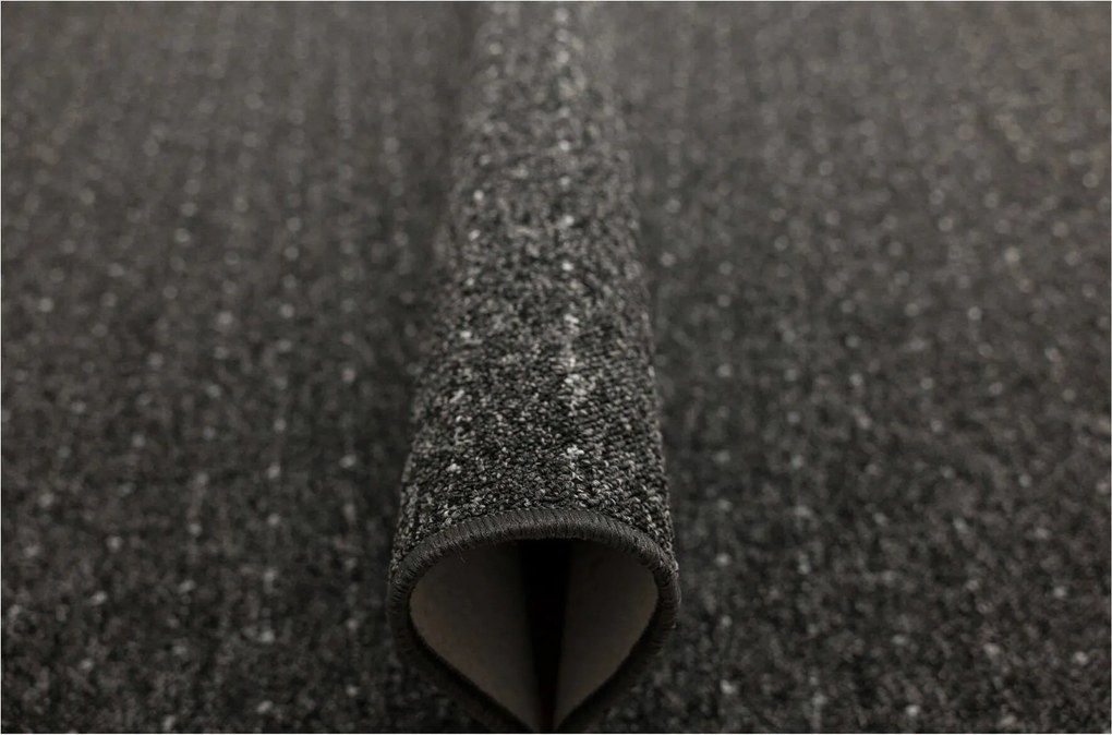 Szőnyeg Hurok Grafit Szürke Melange Rács Tartós Zembla Filc 100x150 cm