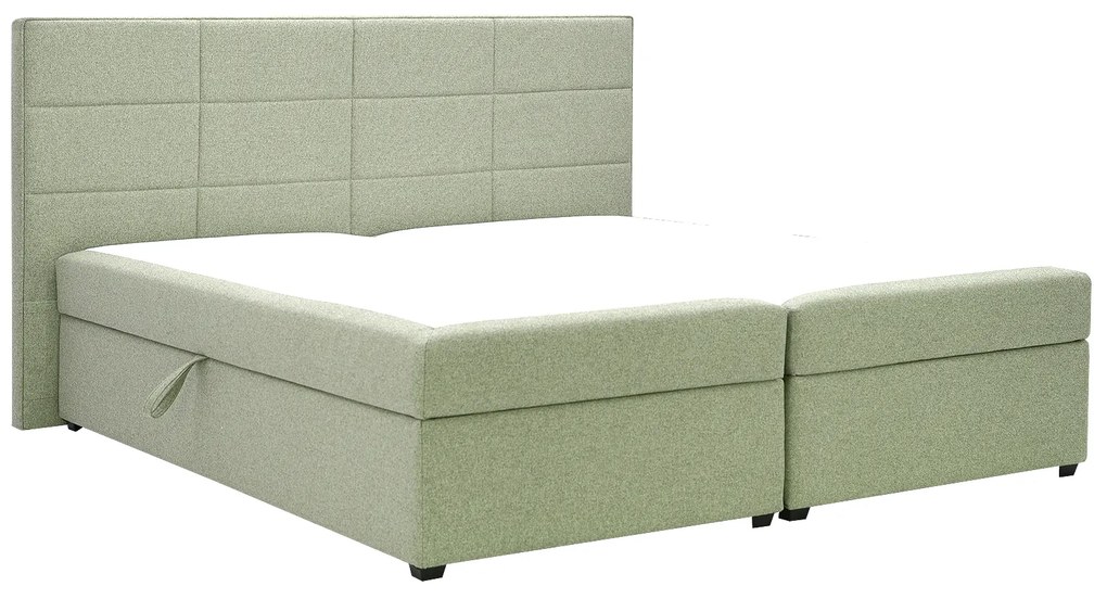 Franciaágy Boxspring 180 cm Revenant (mentol) (ágyráccsal és matraccal) (tárolóhellyel). 1098561