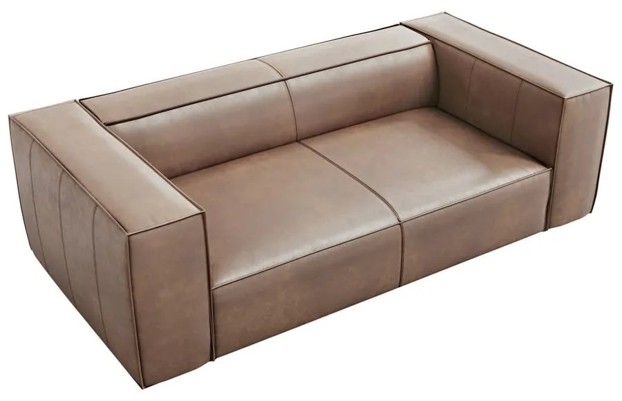 Világosbarna bőr kanapé 212 cm Madame – Windsor & Co Sofas