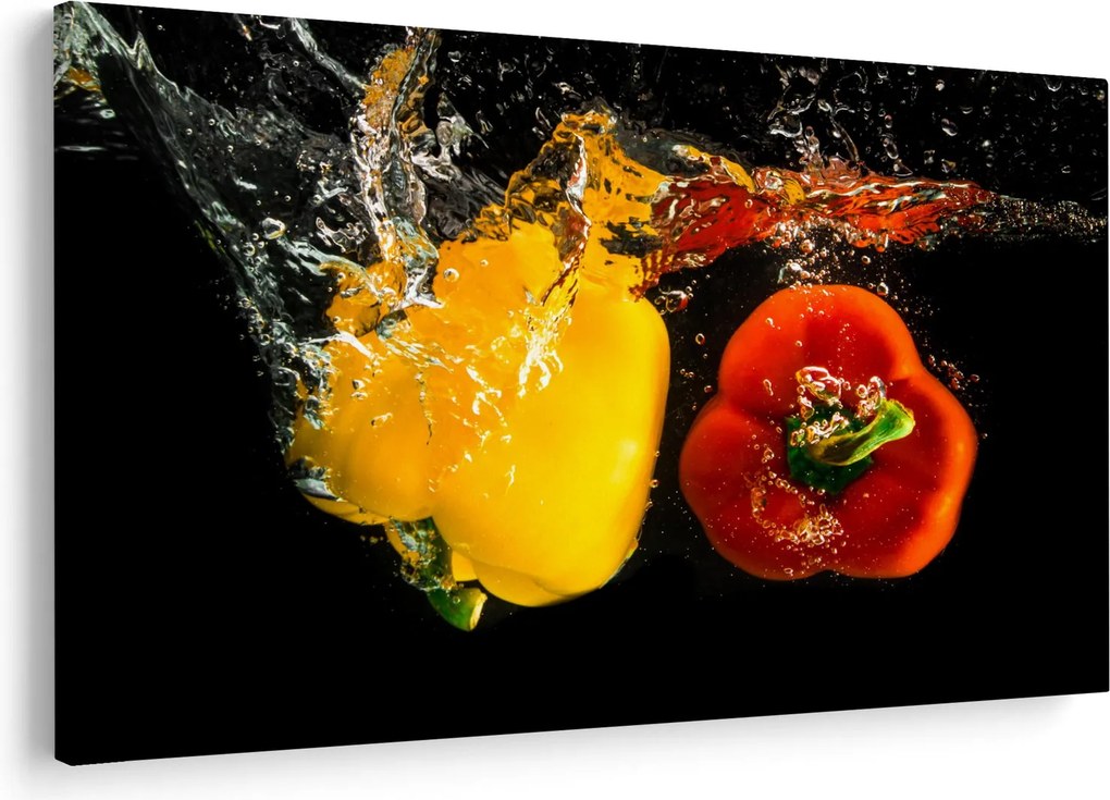 Kép - paprika a vízben (90x60 cm)