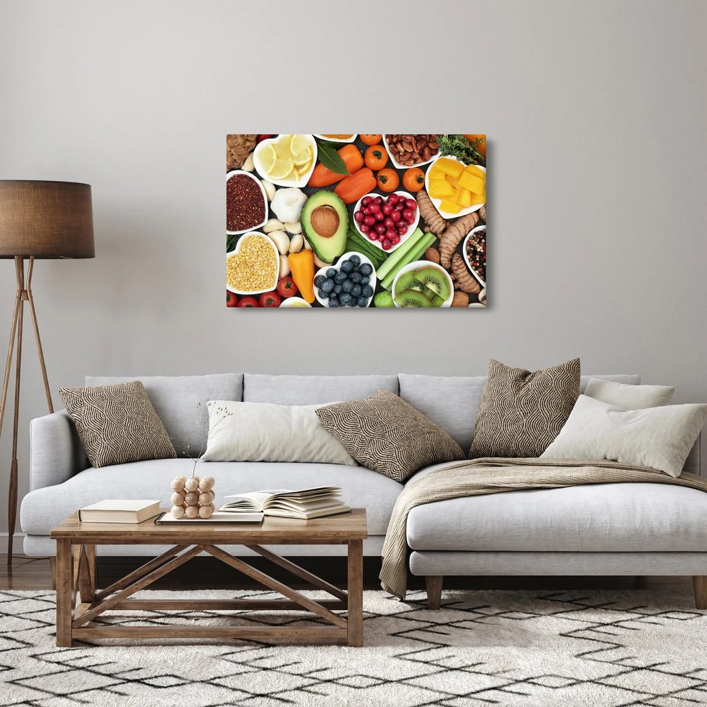 Kép - Egészséges ételek (90x60 cm)