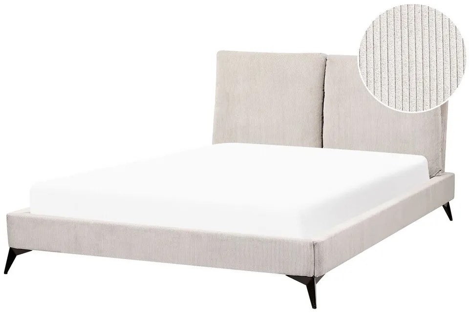 Franciaágy 140 cm Mellody (világos bézs) (ágyráccsal). 1081350