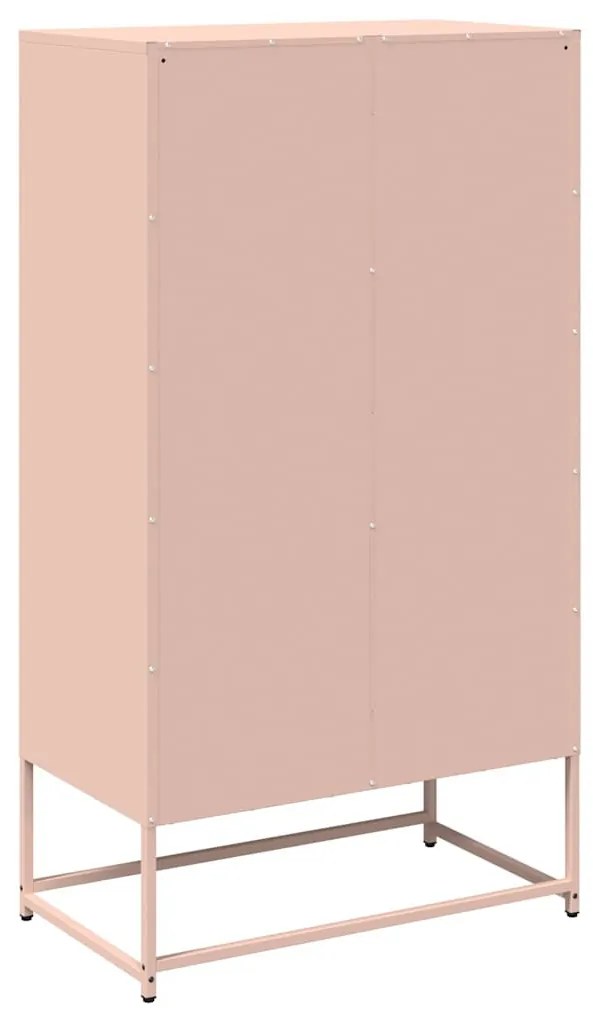 Highboard rózsaszín 68x39x123 cm Acél