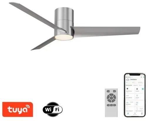 Immax NEO 07135-S-LED Mennyezeti ventilátor FRESH 18W/230V Wi-Fi Tuya króm + távirányító