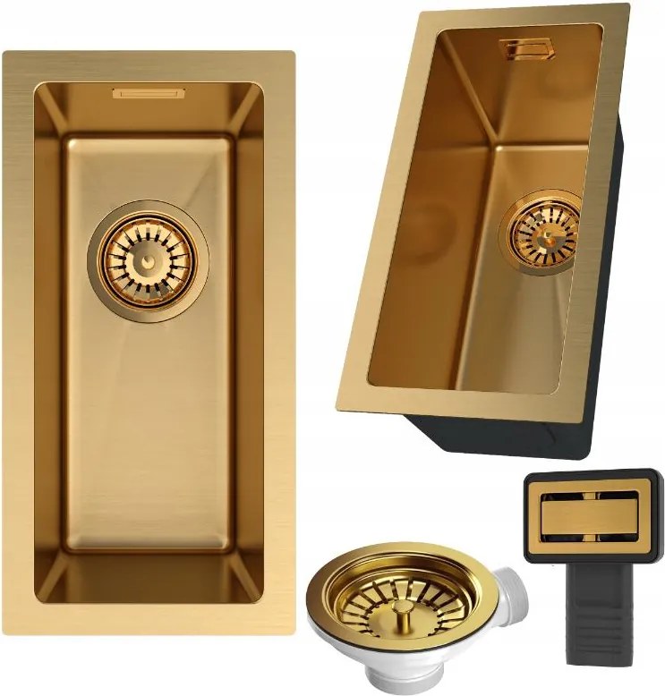 Egymedencés acél mosogató Arany SILVO2244 konyhai mosogató szifon