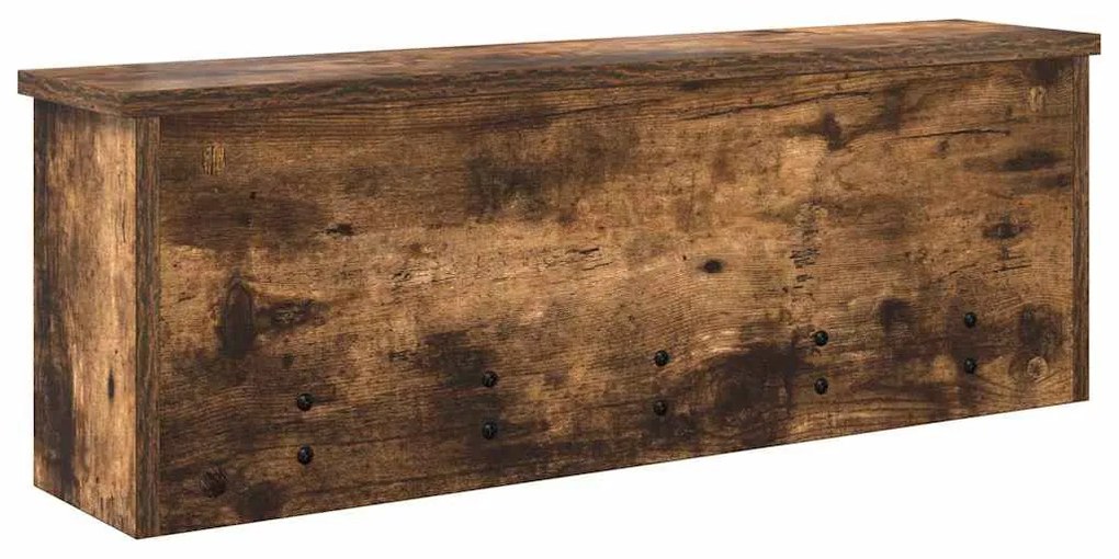 Fali Kabáthorog polcokkal Füstölt tölgy 75 x 16 x 26 cm Faanyag