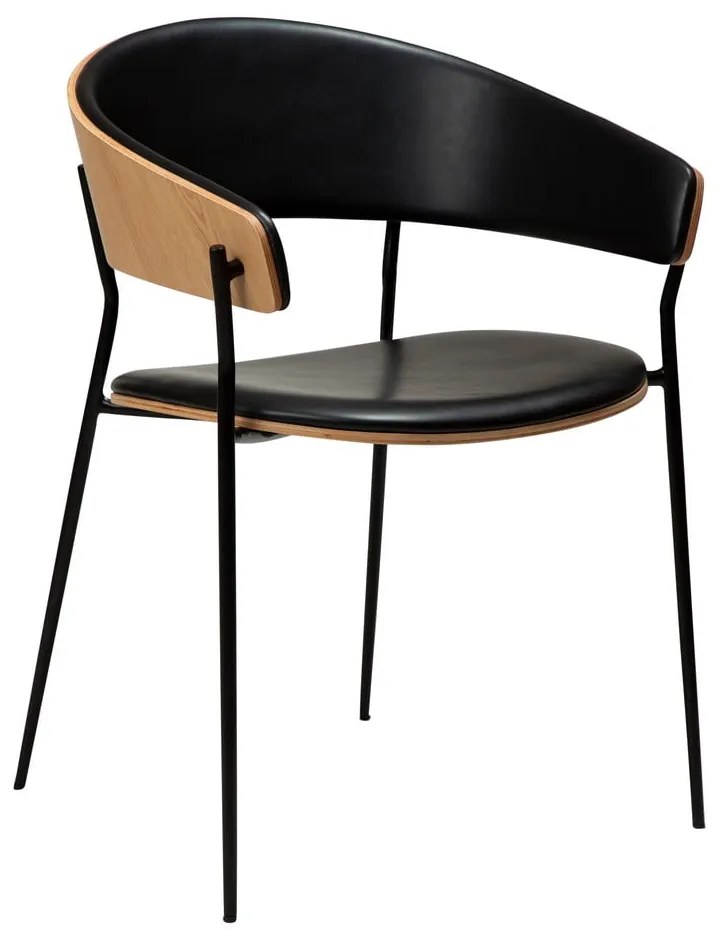 Fekete-világos natúr színű karfás étkezőfotel Crib – DAN-FORM Denmark