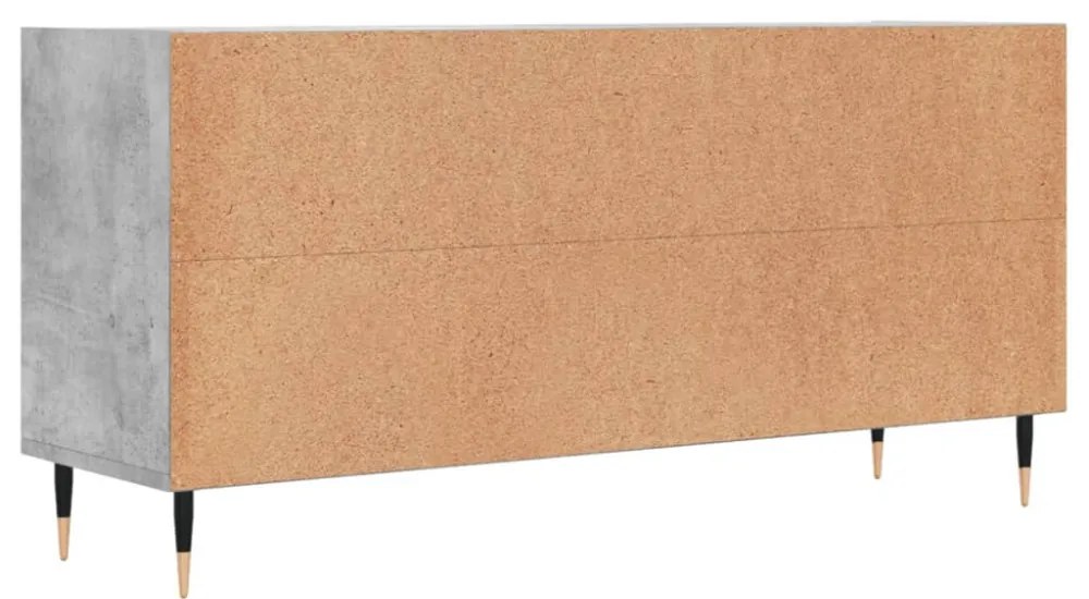 betonszürke szerelt fa TV-szekrény 103,5x30x50 cm