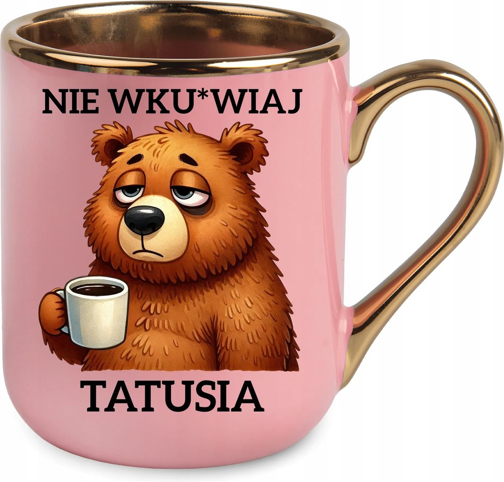 Bögre Elegáns Rózsaszín Ajándék Apák Napjára Születésnap Ünnep Csomagolás