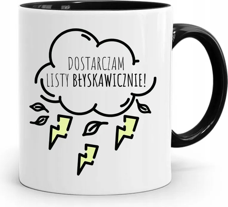 Fekete Bögre Postásnak Leveleket Szállítok fényképes nyomtatással