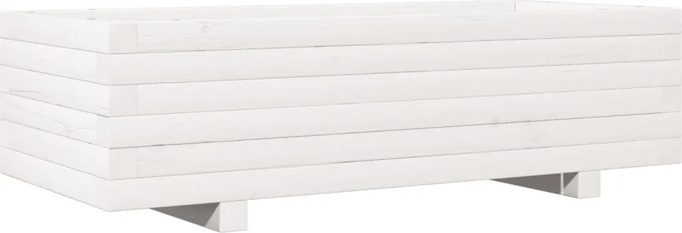 vidaXL fehér tömör fenyő virágláda 90 x 40 x 26,5 cm