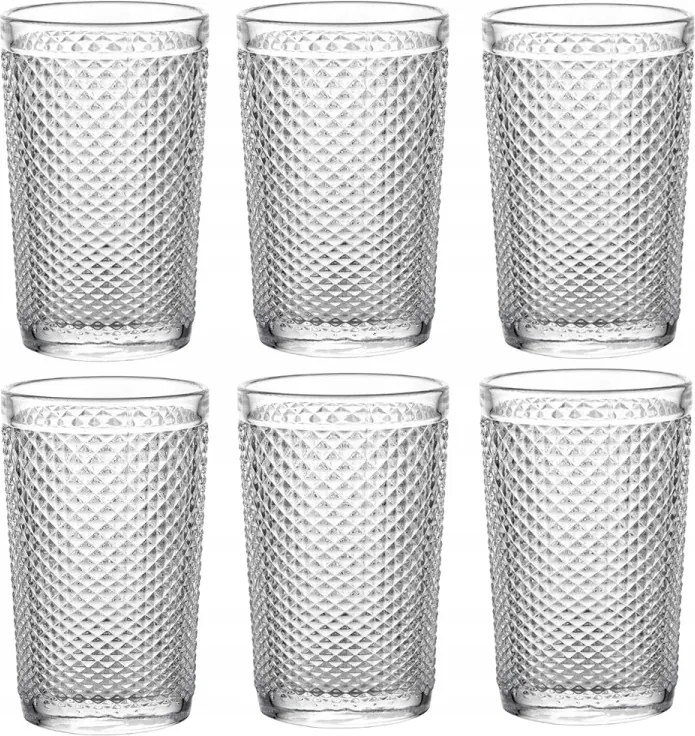 Magas Pohár Italokhoz Víz 340ML Szett 6 Db-os Szett