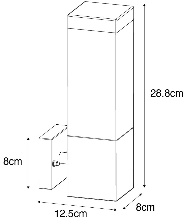 Modern kültéri fali lámpa sötétszürke opál üveggel - Malios