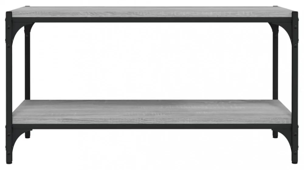 szürke sonoma színű szerelt fa és acél TV-szekrény 80x33x41 cm