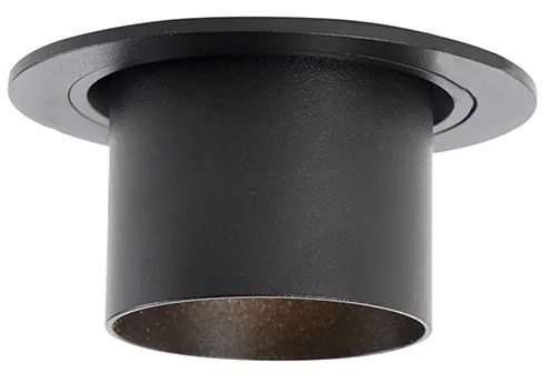 6 darabos modern süllyesztett spotlámpa készlet fekete kerek dönthető - Installa