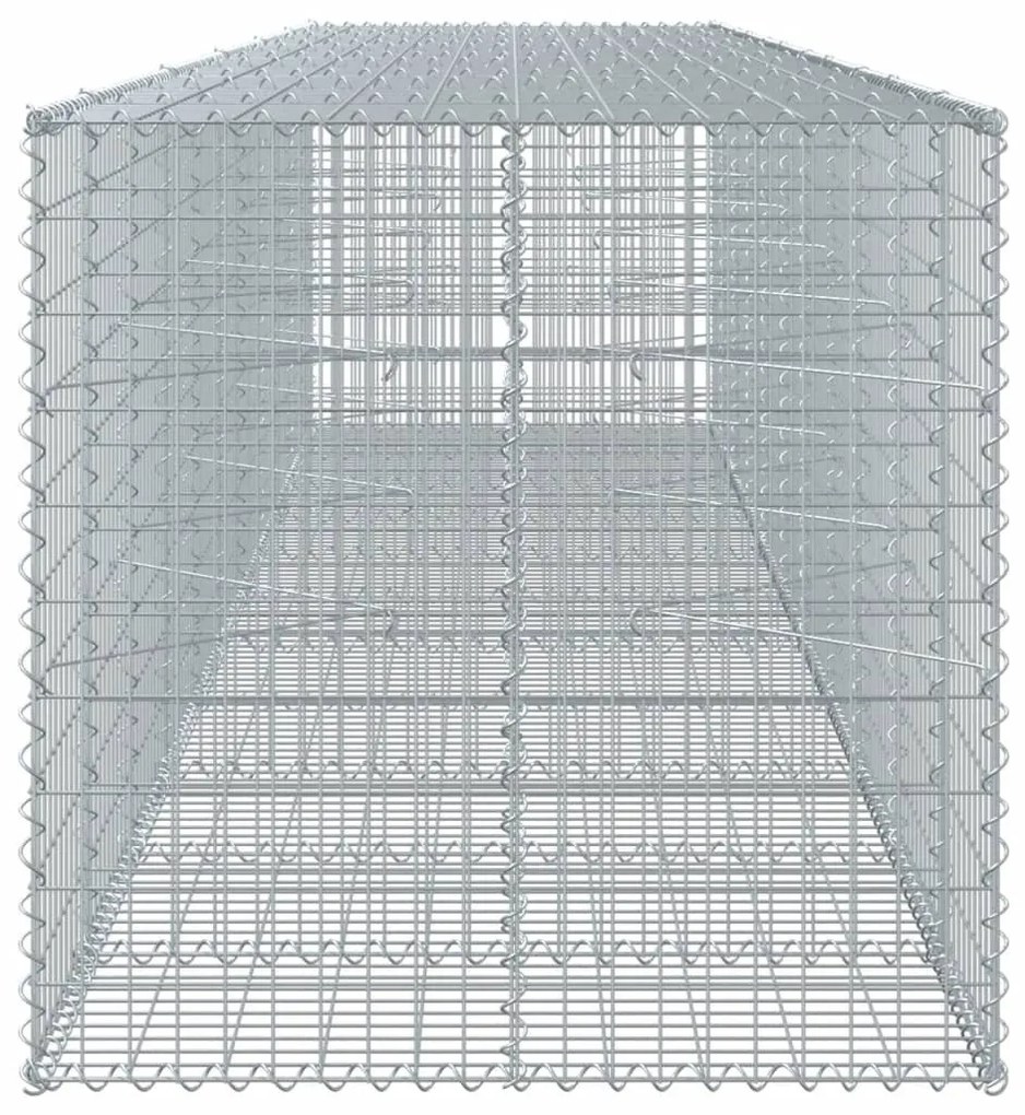 horganyzott vas gabion kosár fedéllel 550 x 100 x 100 cm