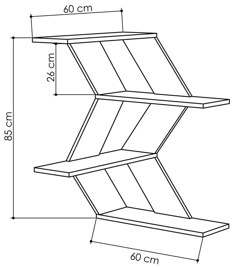 Sarok fali polc, antracitszürke - TIRAILLE