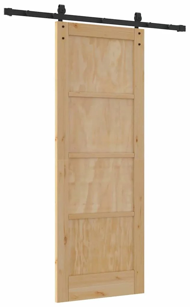 Csúszóajtó Természetes és fekete 73.5 x 198.5 cm