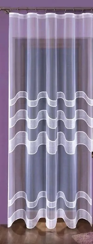 Mg Függöny jacquard Hullámok Fehér 150x250 kész Bt