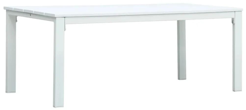 vidaXL fehér fautánzatú HDPE dohányzóasztal 98 x 48 x 39 cm