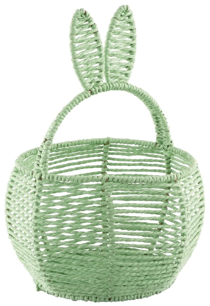 Altom Fonott kosár fülekkel, kerek, 18 x 18 x13/30 cm, zöld