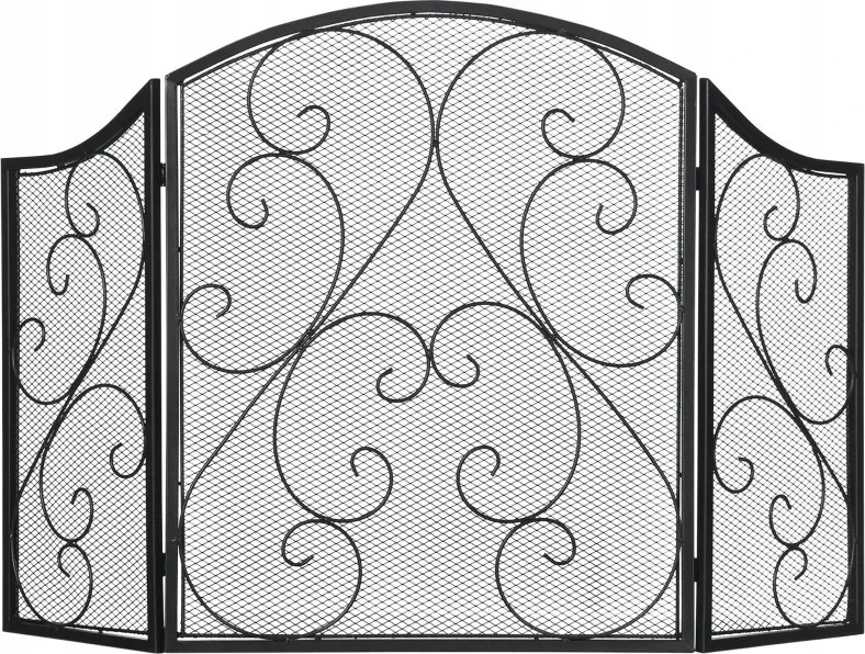 Kandalló paraván fém összecsukható szikravédő,STÍLUS,BIZTONSÁG